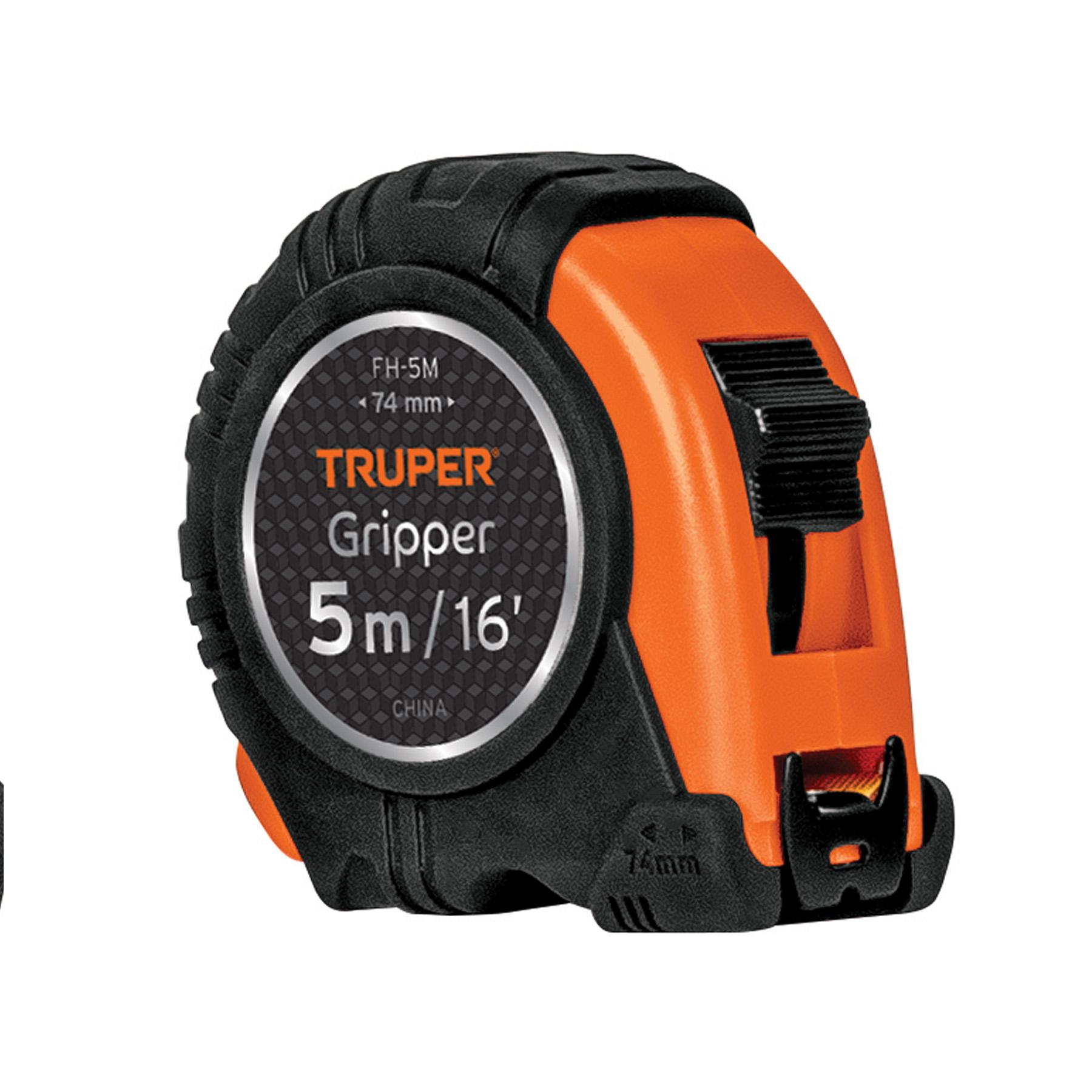 FLEXÓMETRO GRIPPER CONTRA IMPACTOS 5 M CINTA 19 MM. TRUPER