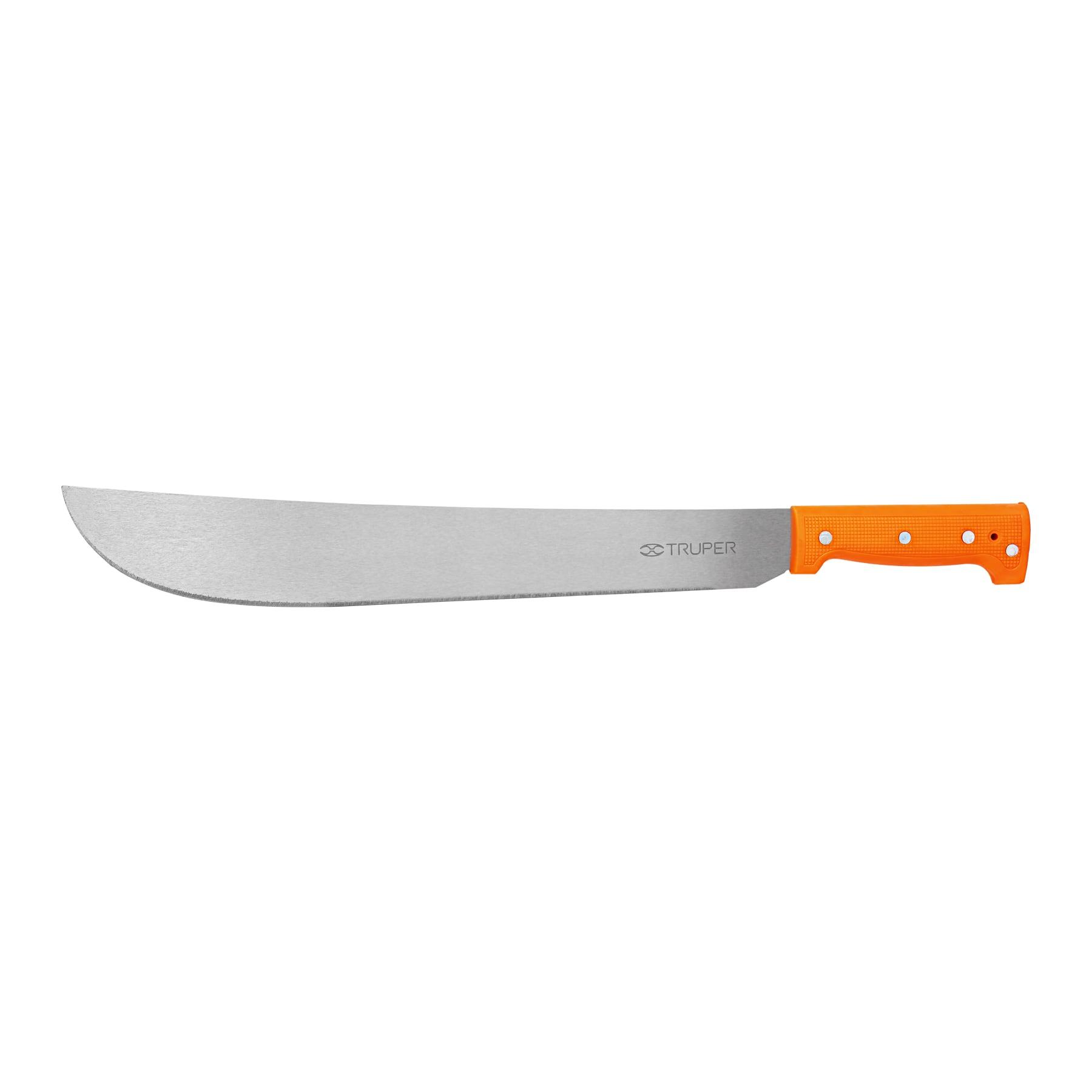 MACHETE ESTÁNDAR 16" CACHA NARANJA REMACHADA. TRUPER