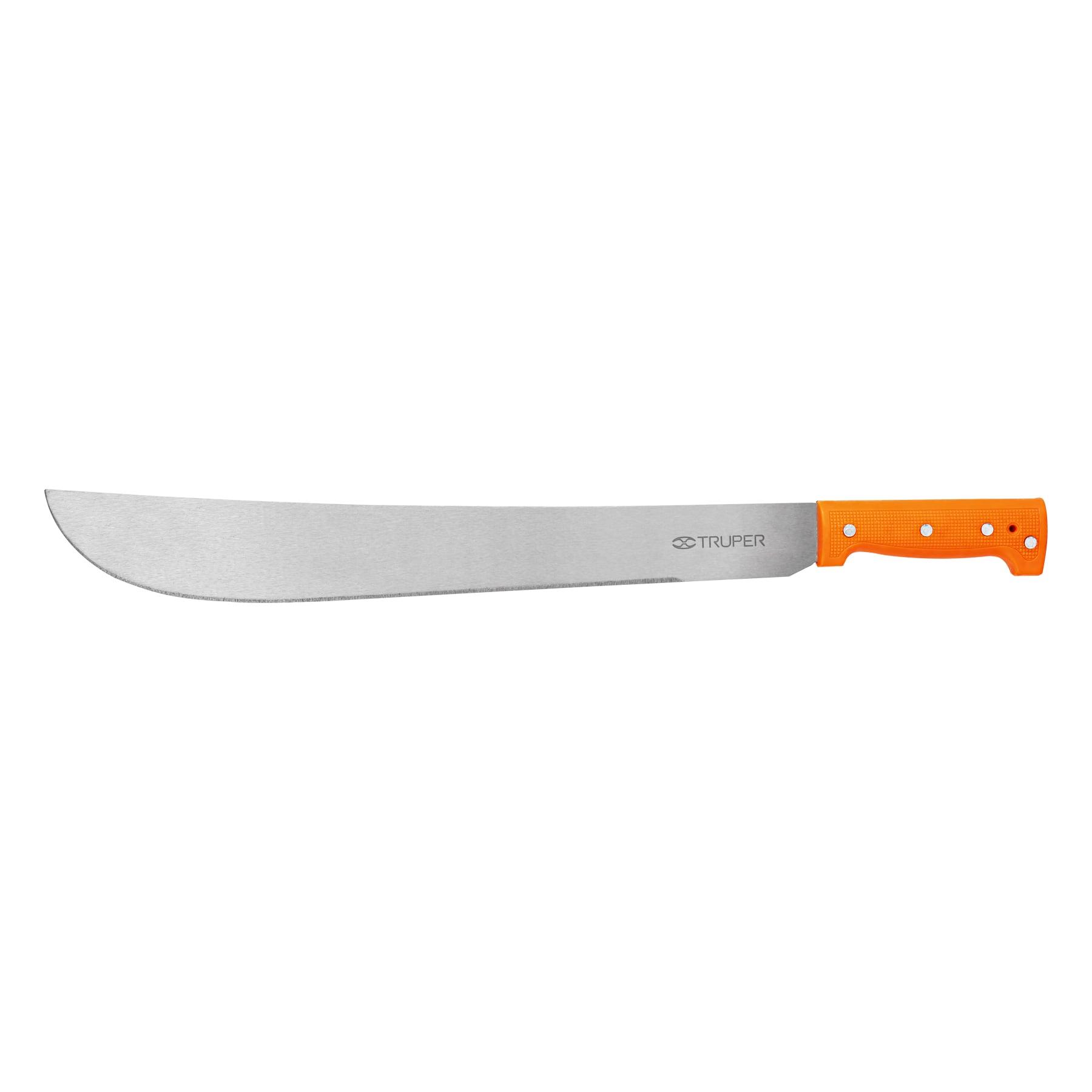 MACHETE ESTÁNDAR 18" CACHA NARANJA REMACHADA. TRUPER