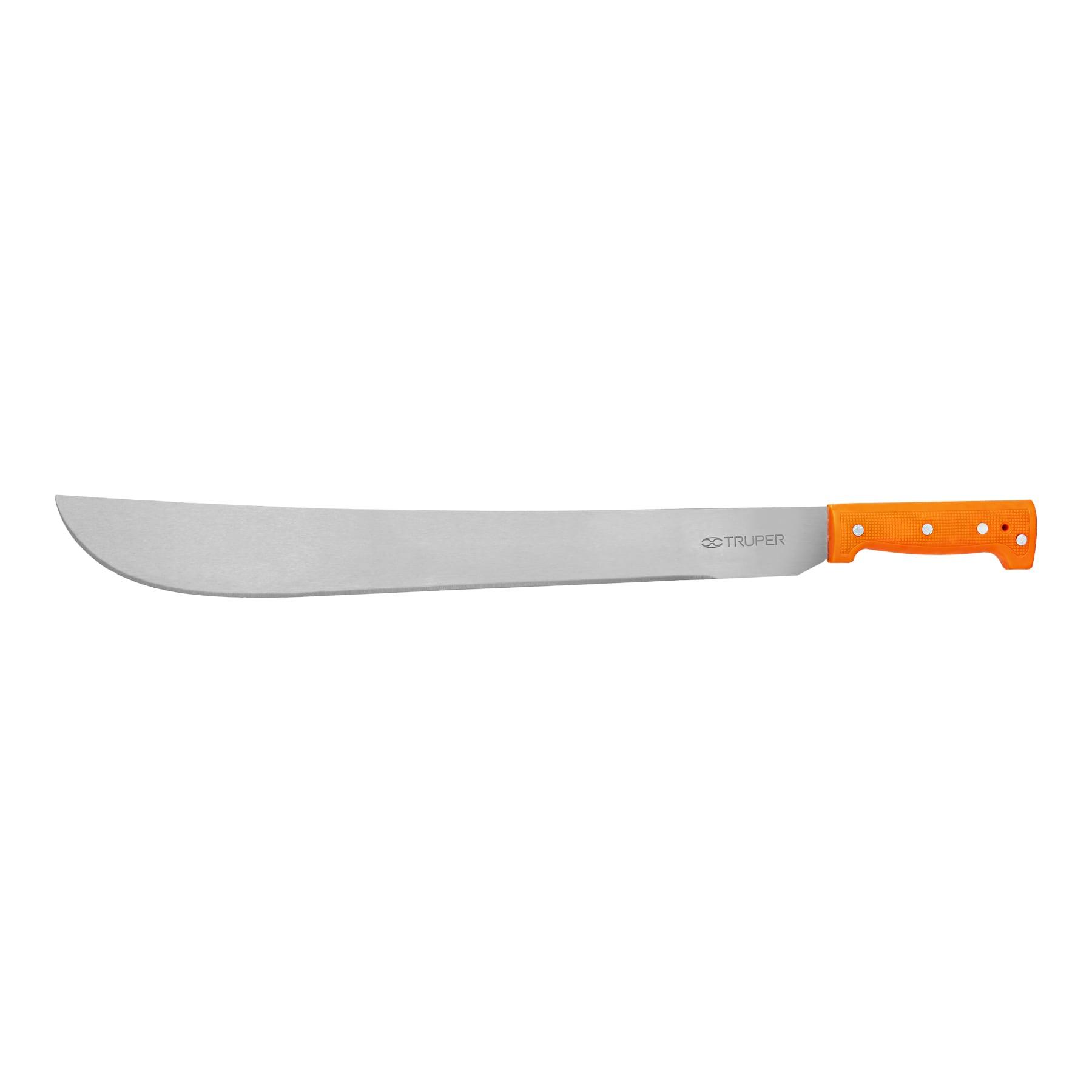 MACHETE ESTÁNDAR 20" CACHA NARANJA REMACHADA. TRUPER